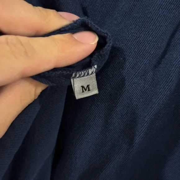 I stole my boyfriends shirt blue smiley face cotton t shirt medium - Picture 5 of 5